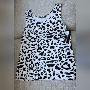 Tango Mango Soft Black and White Animal Print Women's Top